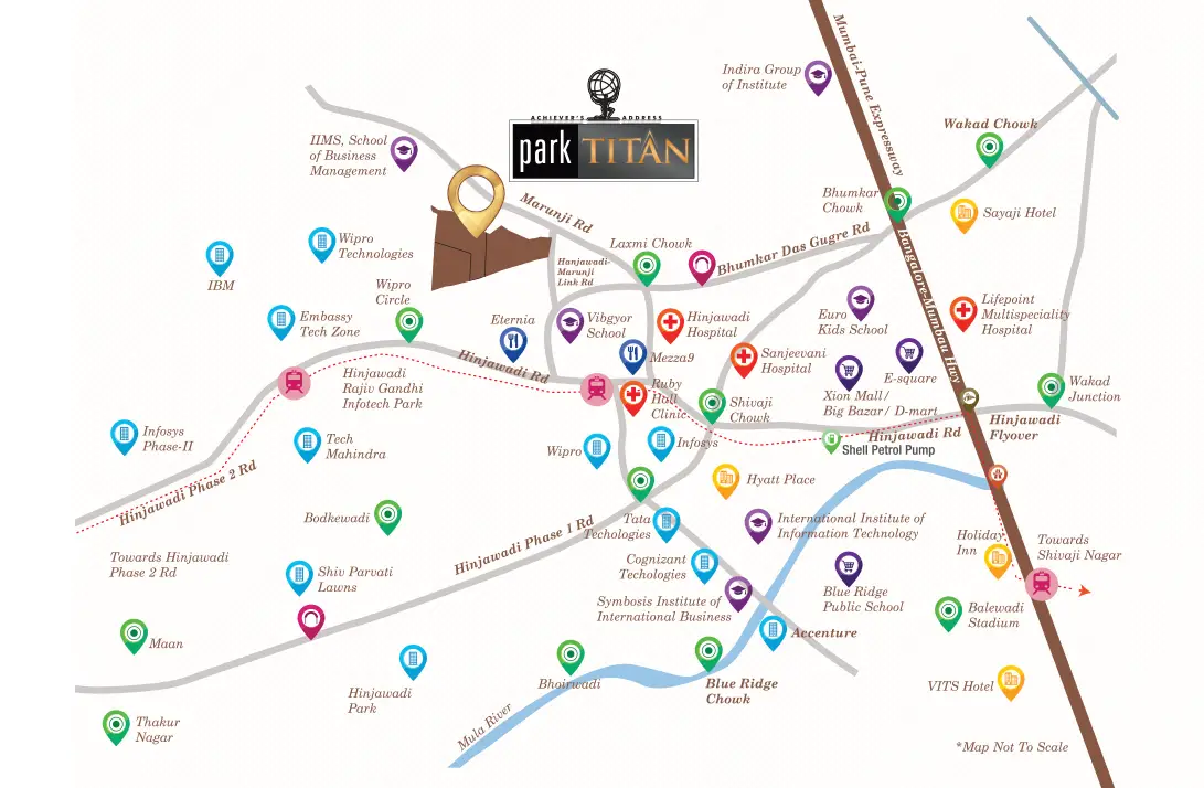 Pride Park Titan Hinjewadi Location Map